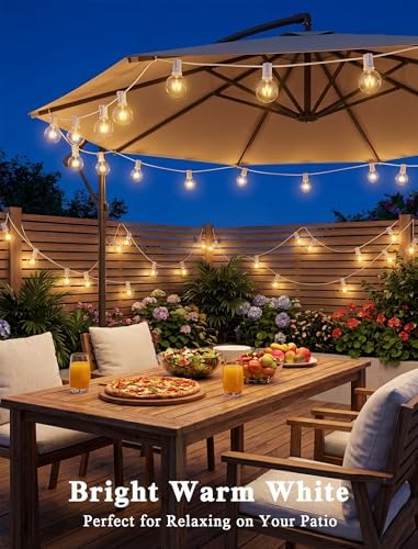 Outdoor String Light, 100Ft Waterproof Patio Lights with 105 Glass Bulbs - Image 5