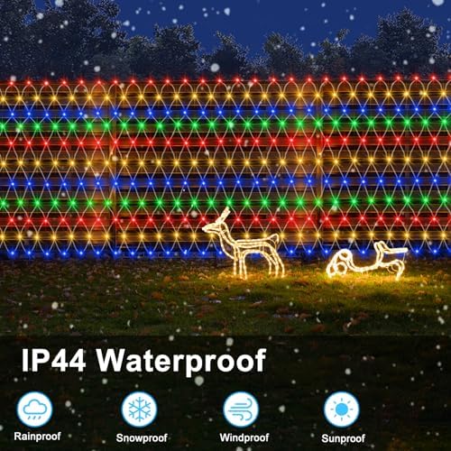 echosari Battery Operated Net Lights with 8 Mode Timer Remote - Image 6