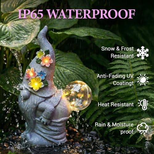 Solar Funny Garden Gnome Statue: Outdoor Lights Decorations - Image 5