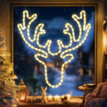 Jyoiat 32-Inch Christmas Reindeer Lights Outdoor with Timer Wall Decor by Jyoiat