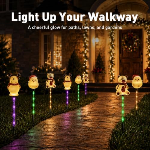 Solar Christmas Lights Outdoor, Yard Decor for Garden, Lawn and Pathway - Image 3
