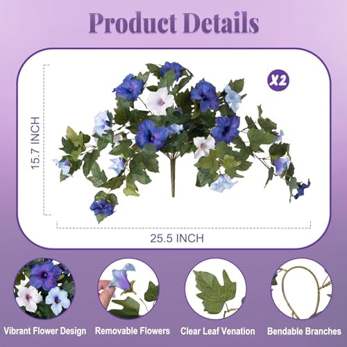 Ammyoo Artificial Fake Petunia Flowers for Outdoor Decoration - Image 2