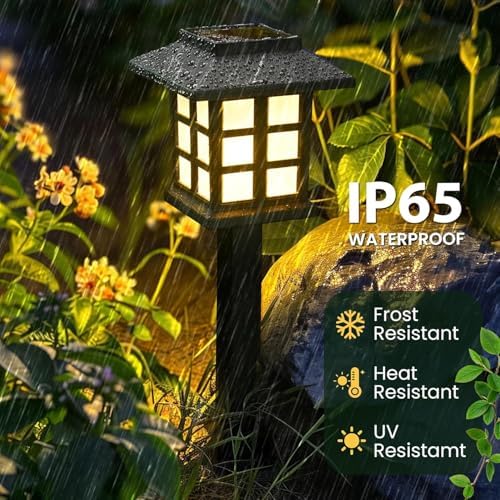 GIGALUMI Solar Lights Outdoor Waterproof 10 Pack, LED Garden Decor - Image 7