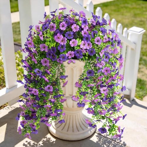 ZFProcess Artificial Fake Hanging Flowers Plants for Outdoor Spring Decor - Image 3