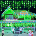 Icicle Lights for Outside 33FT 400 LED Green Christmas Lights by Einiiya