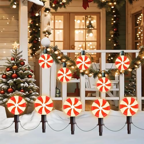 Ultimate Unicorn Christmas Lollipop Pathway Lights Red, Christmas Decor by UltimateUnicorn