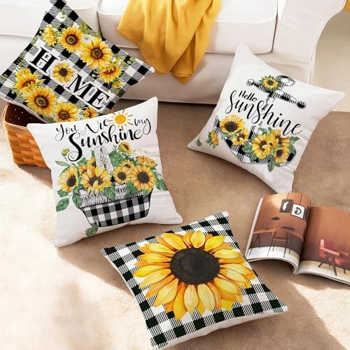 pinata Throw Pillow Covers 18x18, Sunflower Decor, Outdoor Pillow Covers - Image 3