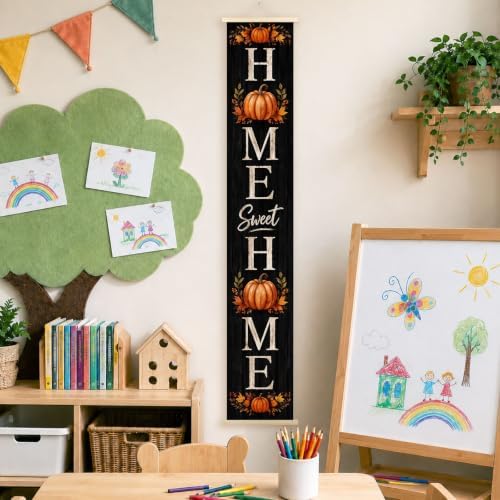 Home Sweet Home Fall Porch Door Banner Wall Decorations 8x47 - Image 3