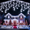 98 Ft Ice Lights for Outside, 960 LED Christmas Lights Outdoor Plug in, Christmas String Lights with 8 Modes & Timer for Holiday, Party, Wedding, House, Patio, Outdoor Decor(Cool White) by Unknown