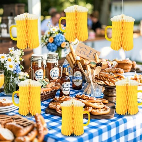 Oktoberfest Beer Mug Honeycomb Centerpieces 8 Inch - Image 7