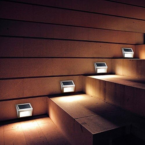 Lightess Outdoor Waterproof Solar Step Deck Lights Cool White 6 Pack - Image 3