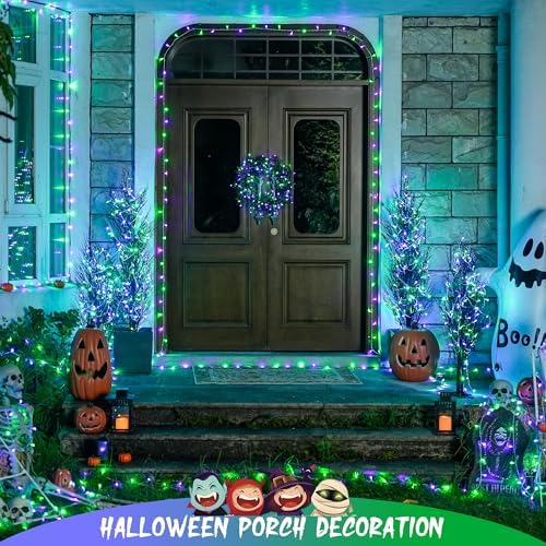 JMEXSUSS Connectable Purple and Green Halloween Lights Plug-in - Image 4