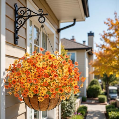 Alupssuc 96 Bundles Artificial Fall Flowers, UV Resistant Faux Mums Porch - Image 5