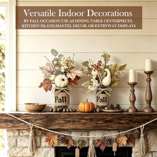 2 Pack 13.5 Inch Fall Decor Fall Trees Table Centerpieces with 20 LED Timer - Image 5