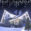 USOKYO Icicle Christmas Lights, 62FT LED Icicle String Lights with 144 Drops, Outdoor/Indoor Use, 8 Modes, Cool White by USOKYO