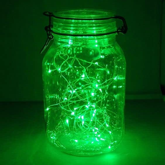 66FT 200 LED Fairy Lights Plug in, 8 Modes Twinkle Halloween Lights Green - Image 4