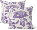 Purple Pillow Covers 16x16 Inch 2 Pcs Boho Vintage Floral Decor Throw Pillows Hydrangea Flower Seasonal Outdoor Farmhouse Neutral Accent Decoration Pillowcase Linen Cushion Cover for Sofa by DAFENA