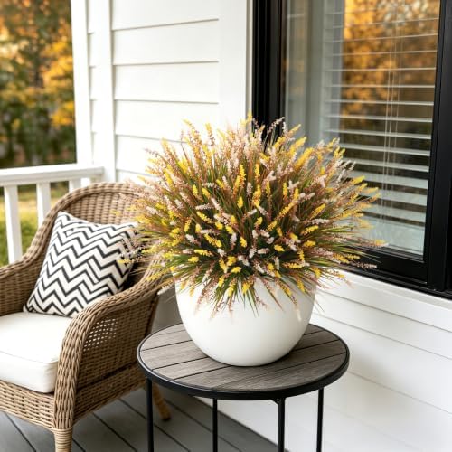 12 Pcs Fake Fall Plants Artificial Monkey Grass for Outdoors Porch Decor - Image 7