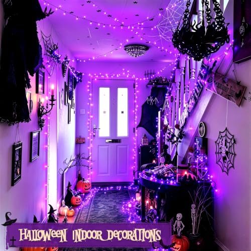 JMEXSUSS 250 LED Purple Halloween Lights, Connectable Purple Lights Outdoor - Image 4
