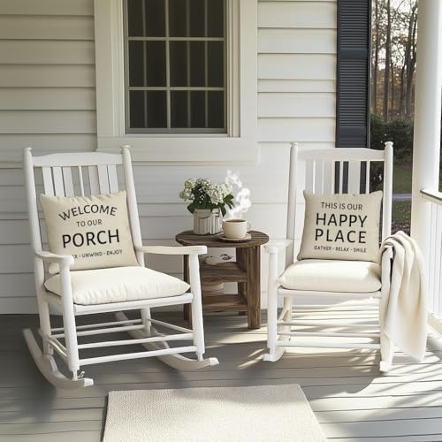 Outdoor Farmhouse Decorative Throw Pillow Covers 18x18 Set of 2 - Image 2