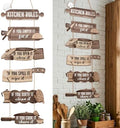 Chunful 6 Pack Kitchen Rules Signs and Decor, Rustic Wooden Hanging Kitchen Signs Wall Decor Funny Art Sign for Farmhouse Home Hotel Housewarming Gifts by Chunful