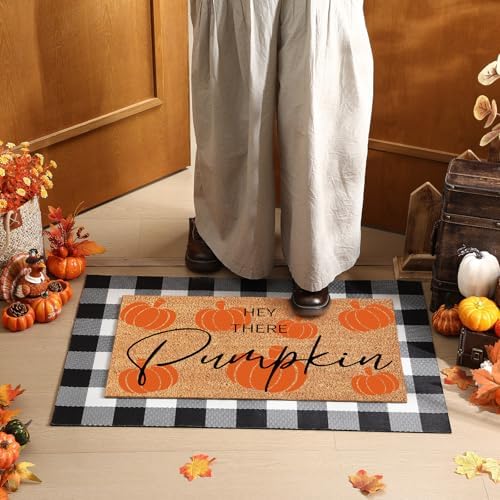 Duraaamo 2 Pcs Fall Coir Doormat Outdoor Fall Welcome Mats, Non Slip - Image 2