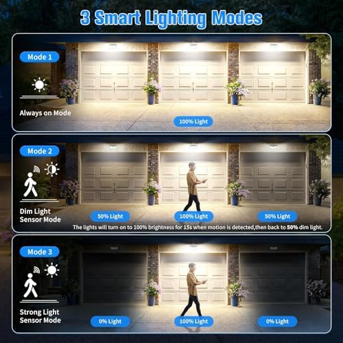 Aootek Solar Lights Outdoor 182 LEDs 2500Lm Solar Motion Sensor Lights IP65 Waterpro of with Wide Anglefor Patio Garden Garage Yard Front Door(2pack) - Image 4