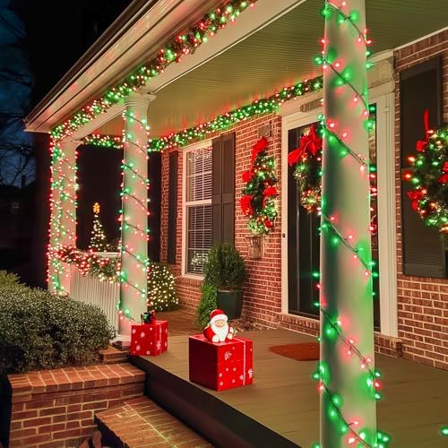 JMEXSUSS 600 LED Red and Green Halloween String Lights Outdoor Clear Wire - Image 4