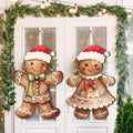 Shellwei 2 Pcs Classic Gingerbread Hanging Signs, Christmas Door Decor by Shellwei