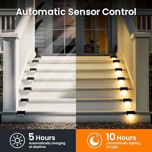 Solar Deck Lights Outdoor 20 Pack, Waterproof Led, Warm White - Image 3