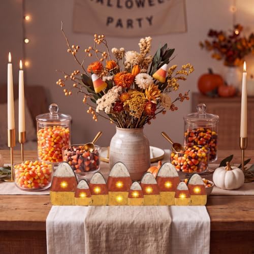 Yousoontic Fall Halloween Decor, Light up Candy Corn Table Centerpieces - Image 6