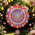 Mandala Wind Spinner, 12 Inch Stainless Steel Wind Spinners Outdoor, 3D Kinetic Laser Cut Hanging Sculpture, Metal Yard Art Decoration, Indoor/Outdoor Decor Gifts for Women, Men, Holidays by ElevateYourOutdoorGallery