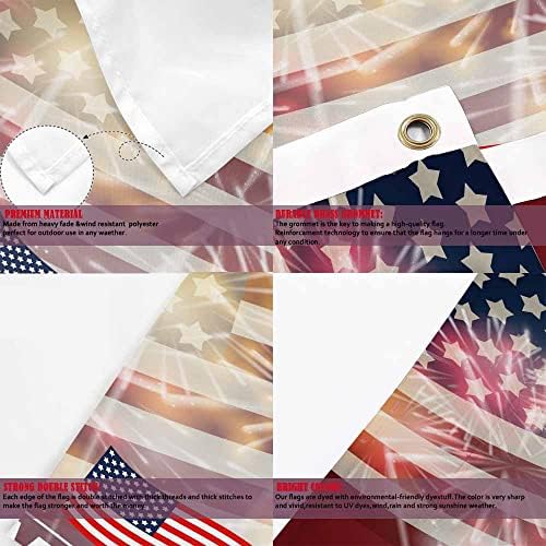 Yekiua Memorial Day Flag 3X5 Outdoor USA Patriotic American 4Th Of July Day Remember Double Sided Flags All Weather Long Lasting With 2 Brass Grommets - Image 4