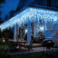 Icicle Lights for Outside, 82ft 880 LED Icicle Christmas Lights Outdoor Waterproof, 176 Drops with Remote, 8 Modes & Dimmable, Timer for Christmas, Wedding, Party, House, Roof Decoration by AKNMSOY