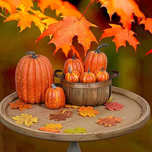 DearHouse 7Pcs Thanksgiving Artificial Pumpkin Home Decoration Sets, Artificial Vegetables Pumpkin for Fall Halloween Home Decor - Image 6