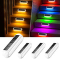 AHAORIGIN Outdoor Solar Lights for Outside, 10 Pack Bright Solar Fence Lights with Multi-Color Changing & Warm White Mode, Upgraded Solar Step Lights Outdoor Waterproof for Garden Deck Post Stair Wall by AHAORIGIN
