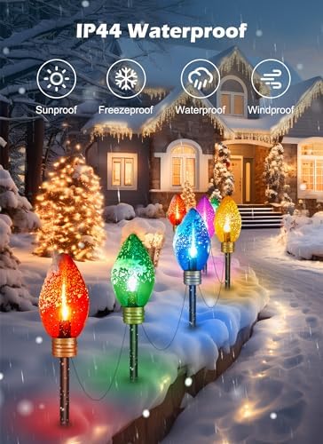 Super Jumbo C9 Christmas Pathway Lights - 11FT 5 LED C9 Pathway Light - Image 5