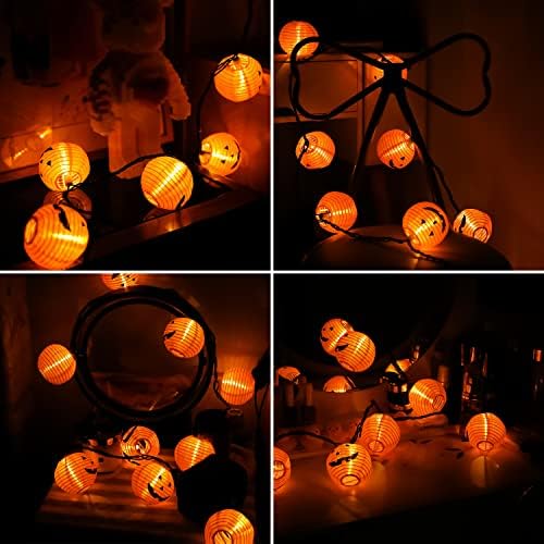 PASUTO Halloween Decorations Light Halloween Pumpkin Lantern String Lights, 10 Pack Jack O Lanterns Pumpkins Lights Plug in, 8.5FT Mini Pumpkin Light Connectable Indoor/Outdoor Halloweens Decorations - Image 5