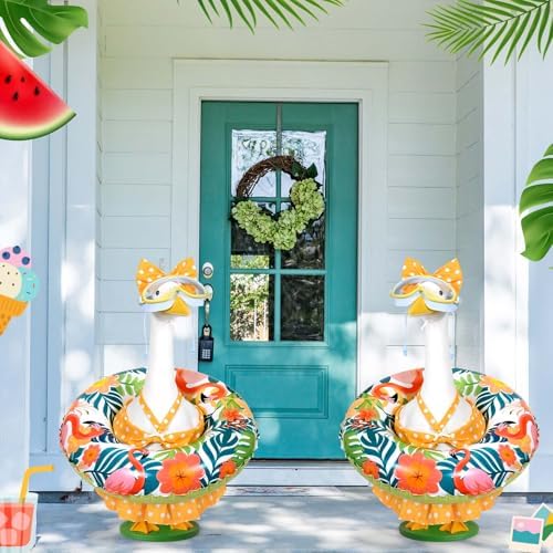 JcHrmers Diving Porch Goose Outfits Swimming Goose Outfits Bikini Lawn Porch Goose Clothes Fits 23" Cement Plastic Goose Statue for Summer Outdoor Garden Yard Patio Decoration - Image 5
