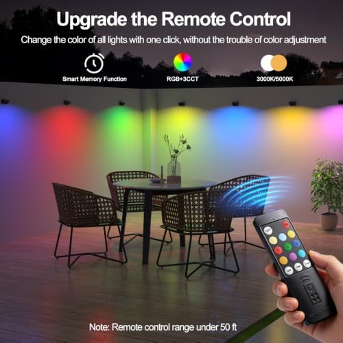 ZCXLIGHT 12 Pack Solar Fence Lights ，10 Fixed Colors ＆ RGB Color Changing - Image 2