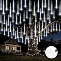 EXF Solar Meteor Shower Lights 16 Tubes Christmas Lights Outdoor Cool White by EXF