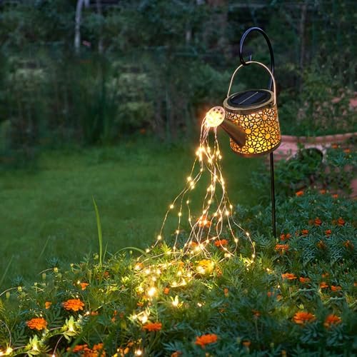 Solar Lights Outdoor Decorative, Solar Watering Can Lights (Warm White) by Misawce