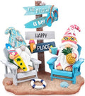 Wonderjune Beach House Decor Resin Sign Figurine for Mantle,Gnome by Wonderjune