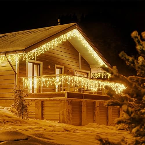 JMEXSUSS 200 LED Icicle Lights for Outside - Image 7