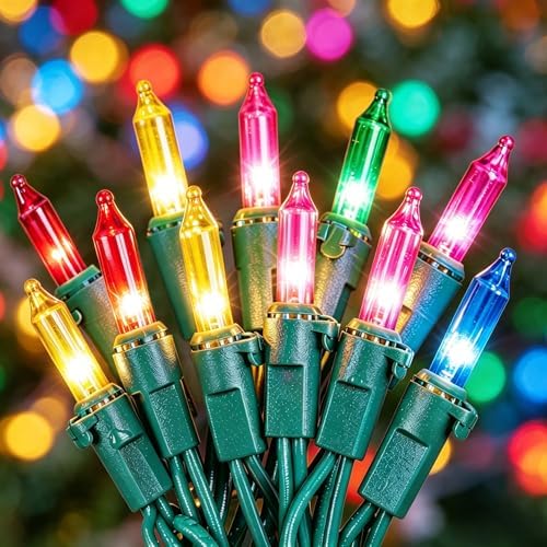 Hopolon 23FT 100 Multicolor Christmas Incandescent String Lights 2 Pack by Hopolon
