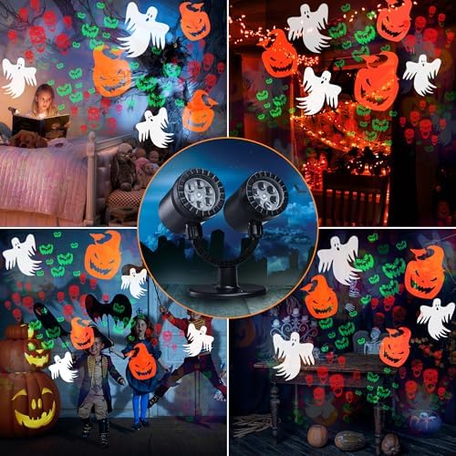 Halloween Lights Projector, Halloween Decorations Lighting Projector, with Timer Led Pumpkin Ghost Demon Light, for Holiday Party Garden Patio Yard Outdoor Indoor Landscape Decor - Image 2