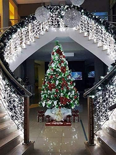 Toodour Christmas Icicle Lights Outdoor, 1224 LED 100ft 8 Modes Fairy Icicle String Light with 204 Drops, Led Christmas Lights Twinkle for Holiday, Party, Wedding, Eaves, Xmas Decorations (White) - Image 6