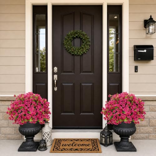 AXYLEX Artificial Flowers for Outdoors, 16 Bundles Fake Plants (Red) - Image 3