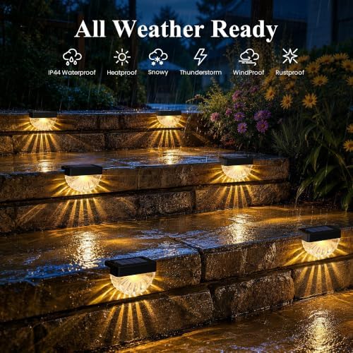 SOLPEX Solar Deck Lights Outdoor (16 Pack), Waterproof Led - Image 5