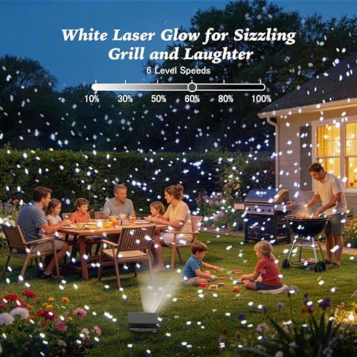 AIRIVO Outdoor Laser Lights Projector, 5 Color Motion Firefly Lights Star Show Projection Light, Christmas Projector Light with Remote Control for Holidays Halloween Decoration Home, Garden, Patio - Image 3